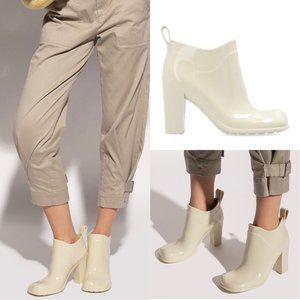 NEW Beige BOTTEGA VENETA SHINE ANKLE BOOTS Sz38 WOMEN SHOES MADE IN ITALY 677113